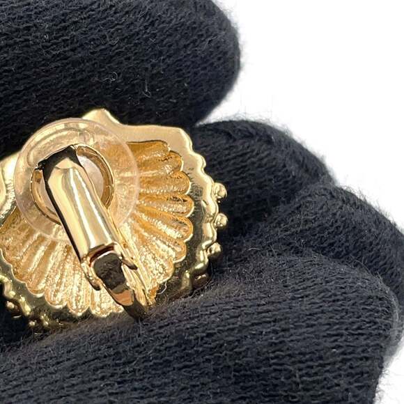 CHANEL Gold Logo Earrings - Picture 6 of 8